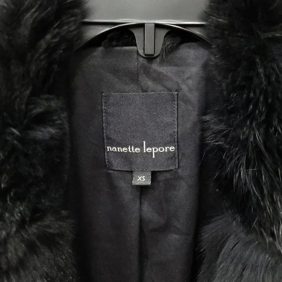 Nanette Lepore Luscious Rabbit Fur Knit Coat - Picture 7 of 16